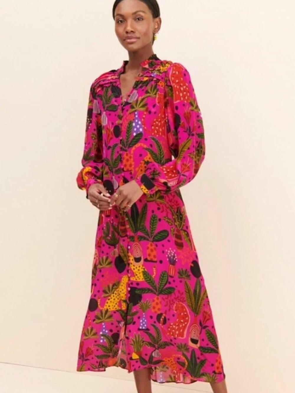 FARM Rio NWT Pop Leopards Chemise Dress
